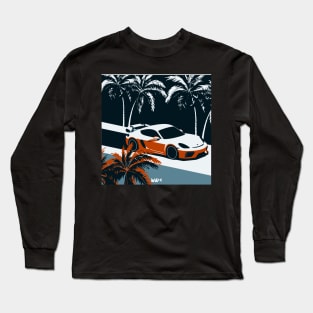 718 Cayman GT4 in the Palm Biome (Grey) Long Sleeve T-Shirt